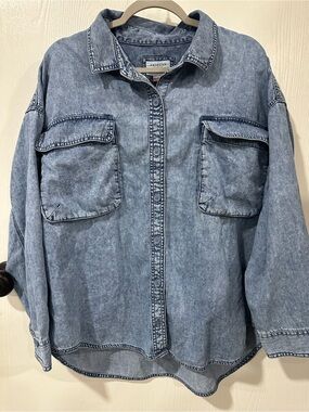 American Eagle Denim Button-Up Shirt